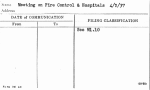 Meeting on Fire Control & Hospitals 4/2/37