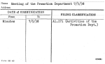 Meeting of the Promotion Department 7/5/38