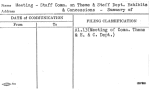 Meeting - Staff Comm. on Theme & Staff Dept. Exhibits & Concessions - Summary of