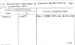 Merchandise Catalogue of Licensed Manufacturers: Supplementary List