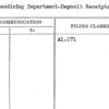 Merchandising Department-Deposit Receipts
