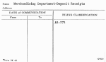 Merchandising Department-Deposit Receipts