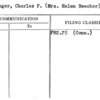 Messinger, Charles F. (Mrs. Helen Beecher)