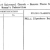Methodist Episcopal Church - Hanson Place Central-Women's Federation