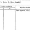 Meyers, Louis G. (Mrs. Freida)