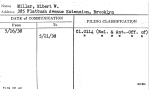 Millar, Elbert W.