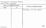 Miller's Clothing Company