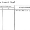 Miller, Elizabeth (Miss)