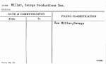 Miller, George Productions Inc.