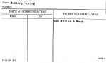 Miller, Irving