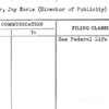 Miller, Jay Earle (Director of Publicity)