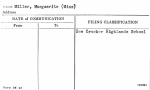 Miller, Marguerite (Miss)