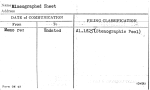 Mimeographed Sheet