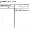 Mimeographing Price Scale