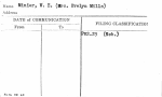 Minier, W.E. (Mrs. Evelyn Mills)