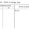 Minutes - Board of Design 1936