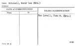 Mitchell, Oscar Lee (Mrs.)