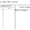 Morris, James (Mrs. Amelia)