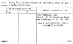 Moss, Paul (Commissioner of Licenses, City of N.Y.)