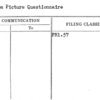 Motion Picture Questionnaire