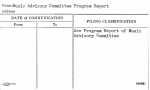 Music Advisory Committee Program Report