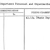 Music Department Personnel and Organization