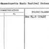 Music-Massachusetts Music Festival Orchestra