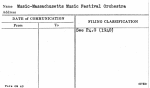 Music-Massachusetts Music Festival Orchestra