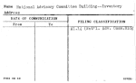 National Advisory Committee Building--Inventory