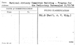 National Advisory Committee Building - Program for the Dedicatory Ceremonies 11/22/38