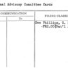National Advisory Committe Cards