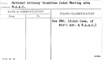 National Advisory Committee Joint Meeting with W.A.A.C.