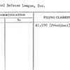 National Defense League, Inc.