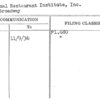 National Restaurant Institute, Inc.