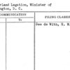 Netherland Legation, Minister of