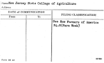 New Jersey State College of Agriculture