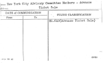 New York City Advisory Committee Members - Advance Ticket Sale
