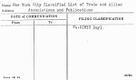 New York City Classified List of Trade and Allied Associations and Publications