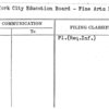 New York City Education Board - Fine Arts Department