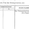 New York City Law Interpretation re: