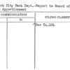 New York City Park Dept.-Report to Board of Estimate and Apportionment