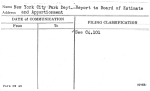 New York City Park Dept.-Report to Board of Estimate and Apportionment