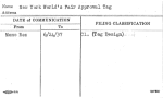 New York Worl's Fair Approval Tag