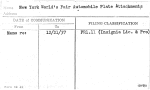 New York World's Fair Automobile Plate Attachments