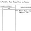 New York World's Fair Committee on Cancer