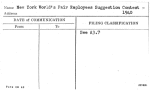 New York World's Fair Employees Suggestion Contest - 1940