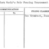 New York World's Fair Fencing Tournament