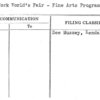 New York World's Fair - Fine Arts Program