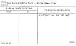 New York World's Fair - Girls Glee Club
