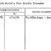 New York World's Fair Health Calendar